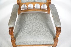 Bruce Talbert Attributed, Stamped Gillows, Aesthetic Movement Oak Armchair - Thumbnail 6