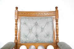 Bruce Talbert Attributed, Stamped Gillows, Aesthetic Movement Oak Armchair - Thumbnail 7