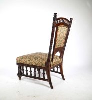 Collinson & Lock. Rare Aesthetic Movement Rosewood Side Chair with Finely Carved & Turned Details - Thumbnail 15