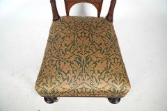 Collinson & Lock. Rare Aesthetic Movement Rosewood Side Chair with Finely Carved & Turned Details - Thumbnail 10