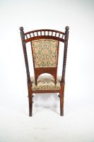 Collinson & Lock. Rare Aesthetic Movement Rosewood Side Chair with Finely Carved & Turned Details - Thumbnail 16