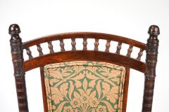 Collinson & Lock. Rare Aesthetic Movement Rosewood Side Chair with Finely Carved & Turned Details - Thumbnail 18
