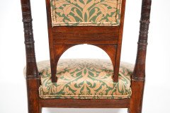 Collinson & Lock. Rare Aesthetic Movement Rosewood Side Chair with Finely Carved & Turned Details - Thumbnail 19