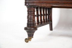 Collinson & Lock. Rare Aesthetic Movement Rosewood Side Chair with Finely Carved & Turned Details - Thumbnail 11
