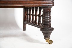 Collinson & Lock. Rare Aesthetic Movement Rosewood Side Chair with Finely Carved & Turned Details - Thumbnail 12