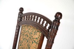 Collinson & Lock. Rare Aesthetic Movement Rosewood Side Chair with Finely Carved & Turned Details - Thumbnail 7