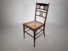 E. W. Godwin or H. W. Batley, probably made for Collinson & Lock. An Aesthetic Movement walnut side chair - Thumbnail 3