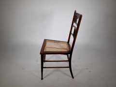 E. W. Godwin or H. W. Batley, probably made for Collinson & Lock. An Aesthetic Movement walnut side chair - Thumbnail 4