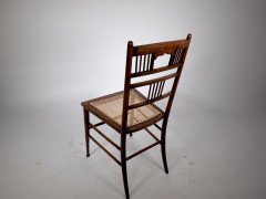 E. W. Godwin or H. W. Batley, probably made for Collinson & Lock. An Aesthetic Movement walnut side chair - Thumbnail 5