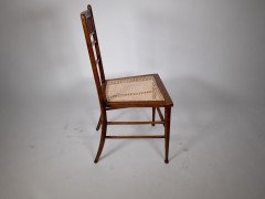 E. W. Godwin or H. W. Batley, probably made for Collinson & Lock. An Aesthetic Movement walnut side chair - Thumbnail 9