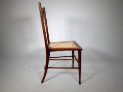 E. W. Godwin or H. W. Batley, probably made for Collinson & Lock. An Aesthetic Movement walnut side chair - Thumbnail 10