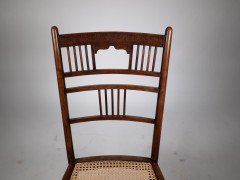 E. W. Godwin or H. W. Batley, probably made for Collinson & Lock. An Aesthetic Movement walnut side chair - Thumbnail 11