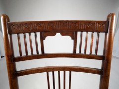 E. W. Godwin or H. W. Batley, probably made for Collinson & Lock. An Aesthetic Movement walnut side chair - Thumbnail 12