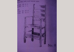 Baillie Scott for J. P. White. Oak Arts & Crafts Rush Seat Ladder Back Armchair - Thumbnail 14