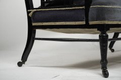 H. W. Batley, attributed. An Anglo-Japanese Settee with Japanese Fretwork Below the Backrest & to the Arms - Thumbnail 18