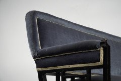 H. W. Batley Attributed, Anglo-Japanese Settee with Japanese Fretwork Below the Backrest & to the Arms - Thumbnail 7