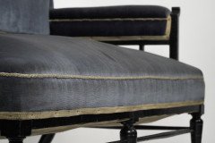 H. W. Batley, attributed. An Anglo-Japanese Settee with Japanese Fretwork Below the Backrest & to the Arms - Thumbnail 12