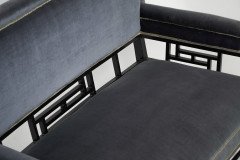 H. W. Batley, attributed. An Anglo-Japanese Settee with Japanese Fretwork Below the Backrest & to the Arms - Thumbnail 11