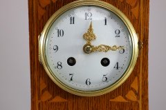Liberty & Co., Arts & Crafts Oak Mantle Clock with Floral Inlay - Thumbnail 11