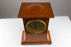 Liberty & Co., Arts & Crafts Oak Mantle Clock with Floral Inlay - Thumbnail 16