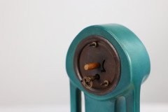 A Little Turquoise Blue Dressing Table Clock Decorated with Cherubs by a Tree - Thumbnail 14
