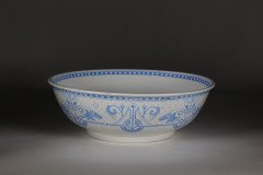 Brownfield & Sons Olympus Pattern, Dr. C Dresser Style. A Large Aesthetic Movement White Bowl - Thumbnail 4