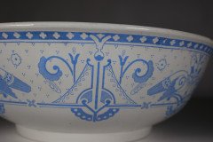 Brownfield & Sons Olympus Pattern, Dr. C Dresser Style. A Large Aesthetic Movement White Bowl - Thumbnail 5