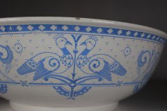Brownfield & Sons Olympus Pattern, Dr. C Dresser Style. A Large Aesthetic Movement White Bowl - Thumbnail 6