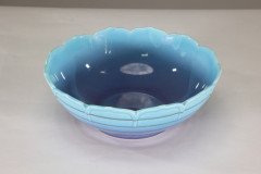 Crown Ducal. Arts & Crafts Style Bowl with a Ground Blue Colour Fading to Lilac - Thumbnail 4