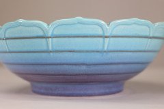 Crown Ducal. Arts & Crafts Style Bowl with a Ground Blue Colour Fading to Lilac - Thumbnail 8