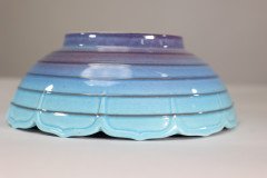 Crown Ducal. Arts & Crafts Style Bowl with a Ground Blue Colour Fading to Lilac - Thumbnail 11