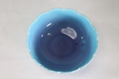 Crown Ducal. Arts & Crafts Style Bowl with a Ground Blue Colour Fading to Lilac - Thumbnail 5