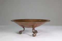 Gordon Russell Lygon Works an Arts & Crafts Cotswold School Patinated Brass Bowl - Thumbnail 2