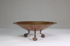 Gordon Russell Lygon Works an Arts & Crafts Cotswold School Patinated Brass Bowl - Thumbnail 3
