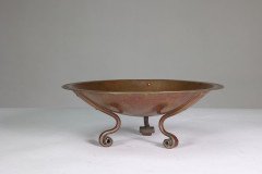 Gordon Russell Lygon Works an Arts & Crafts Cotswold School Patinated Brass Bowl - Thumbnail 4