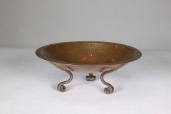 Gordon Russell Lygon Works an Arts & Crafts Cotswold School Patinated Brass Bowl - Thumbnail 5