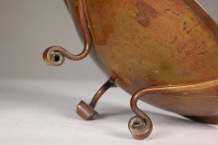 Gordon Russell Lygon Works an Arts & Crafts Cotswold School Patinated Brass Bowl - Thumbnail 13