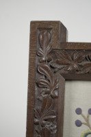 A Large Gothic Revival Picture Frame with Stylized Floral Carvings - Thumbnail 7
