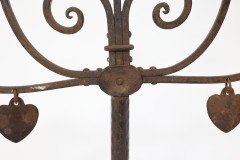 Goberg Germany Hugo Berger. Arts & Crafts Five Branch Handmade Iron Candelabra - Thumbnail 15