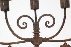 Goberg Germany Hugo Berger. Arts & Crafts Five Branch Handmade Iron Candelabra - Thumbnail 14