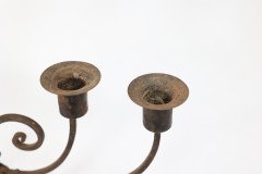 Goberg Germany Hugo Berger. Arts & Crafts Five Branch Handmade Iron Candelabra - Thumbnail 12
