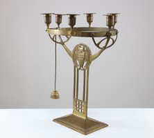 WMF Attributed, Art Nouveau Candelabra with Six Sconces - Thumbnail 3