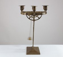 WMF ( attributed. ). An Art Nouveau Candelabra with Six Sconces to the Main Circular Ring - Thumbnail 4