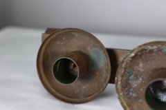 A Pair of Gothic Revival Heavy Brass Candelabras with 5 Graduating Candle Holders - Thumbnail 14