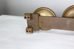 A Pair of Gothic Revival Heavy Brass Candelabras with 5 Graduating Candle Holders - Thumbnail 17