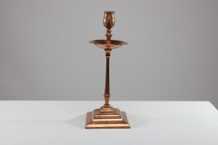W. A. S. Benson, Pair of Arts & Crafts Copper and Brass Candlesticks - Thumbnail 5