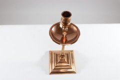 W. A. S. Benson, Pair of Arts & Crafts Copper and Brass Candlesticks - Thumbnail 8