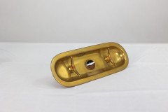 A Gothic Revival Brass Desk Set with a Pair of Candlesticks & Matching Pen Tray - Thumbnail 13