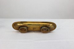 A Gothic Revival Brass Desk Set with a Pair of Candlesticks & Matching Pen Tray - Thumbnail 14