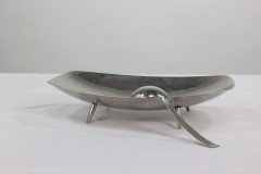 Keswick School of Industrial Art. A Firth Staybrite Stainless Steel Preserve Dish & Spoon - Thumbnail 2